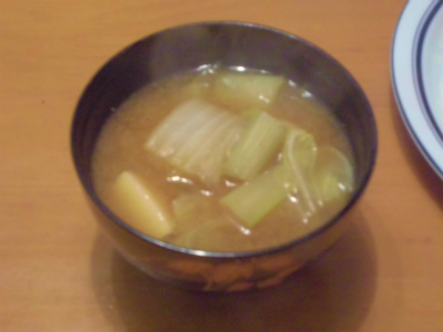 １０．６冬野菜の味噌汁
