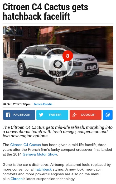 Citroen C4 Cactus gets hatchback facelift Auto Express