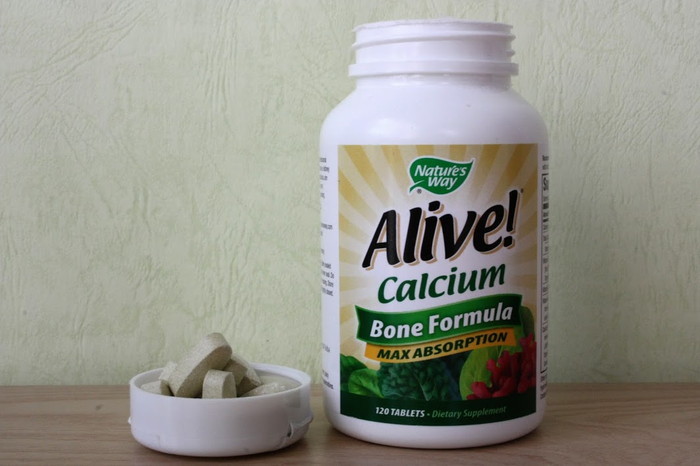 Natures Way, Alive! Calcium, Bone Formula
