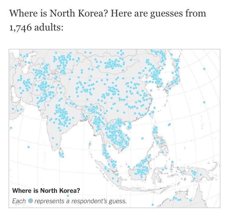 アメリカ 北朝鮮 地図 地理