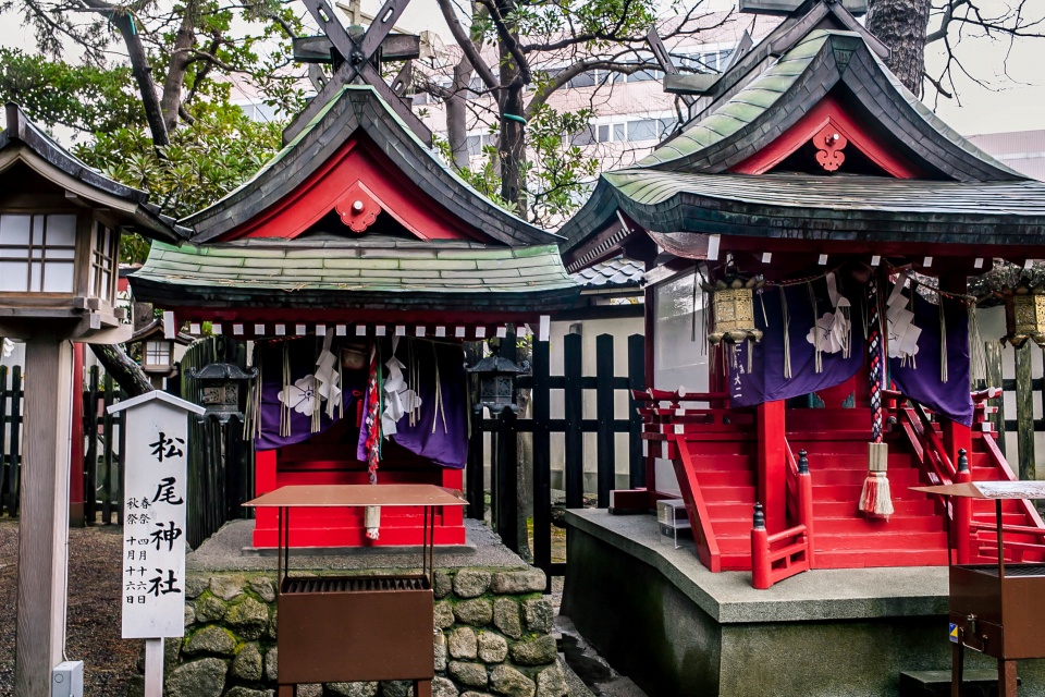 松尾神社と黄龍神社