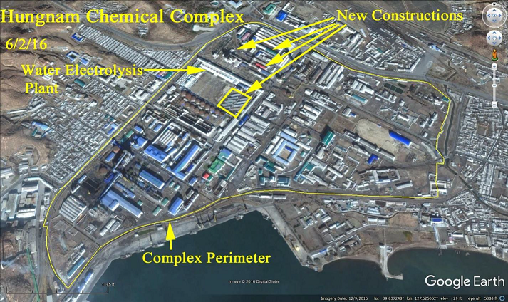 Hungnam Chemical Complex near city of Hamhung, North Korea, June 2, 2016