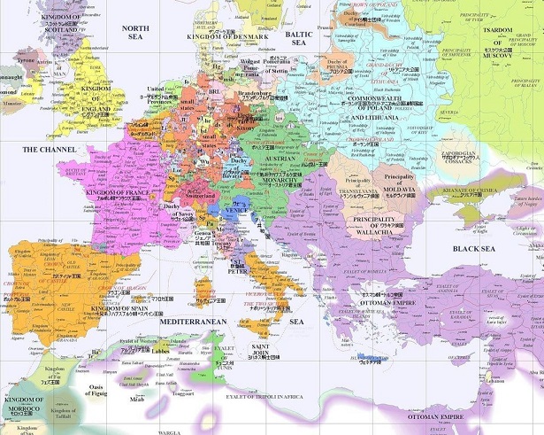 1600年のヨーロッパ