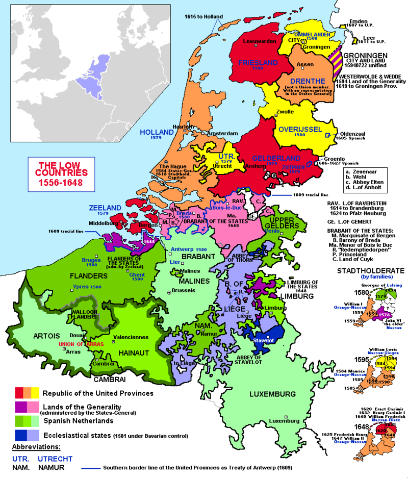 16世紀中期から17世紀中期までのネーデルランド