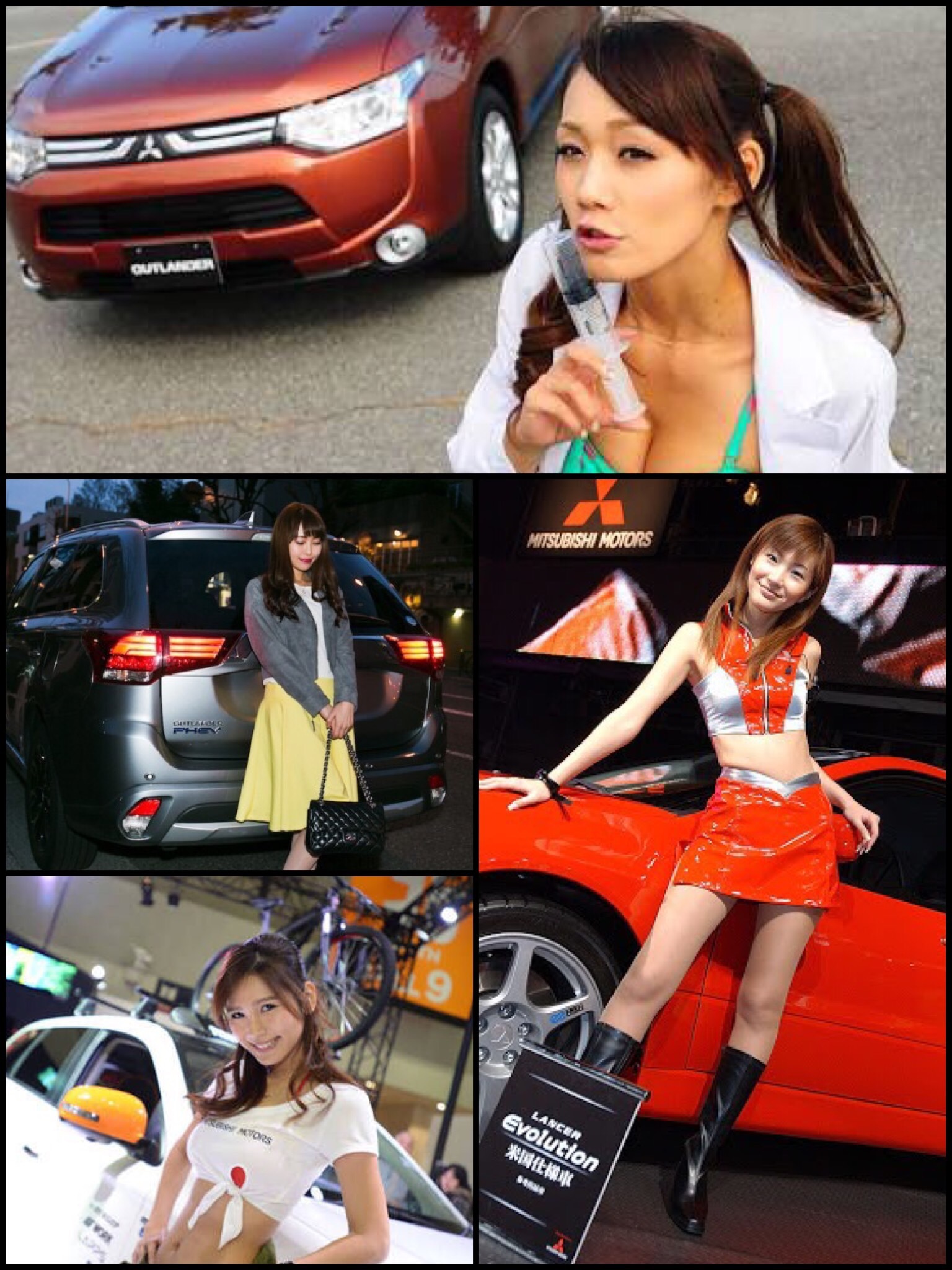 三菱車と美女 女性 Mitsubishi motors & beautiful woman